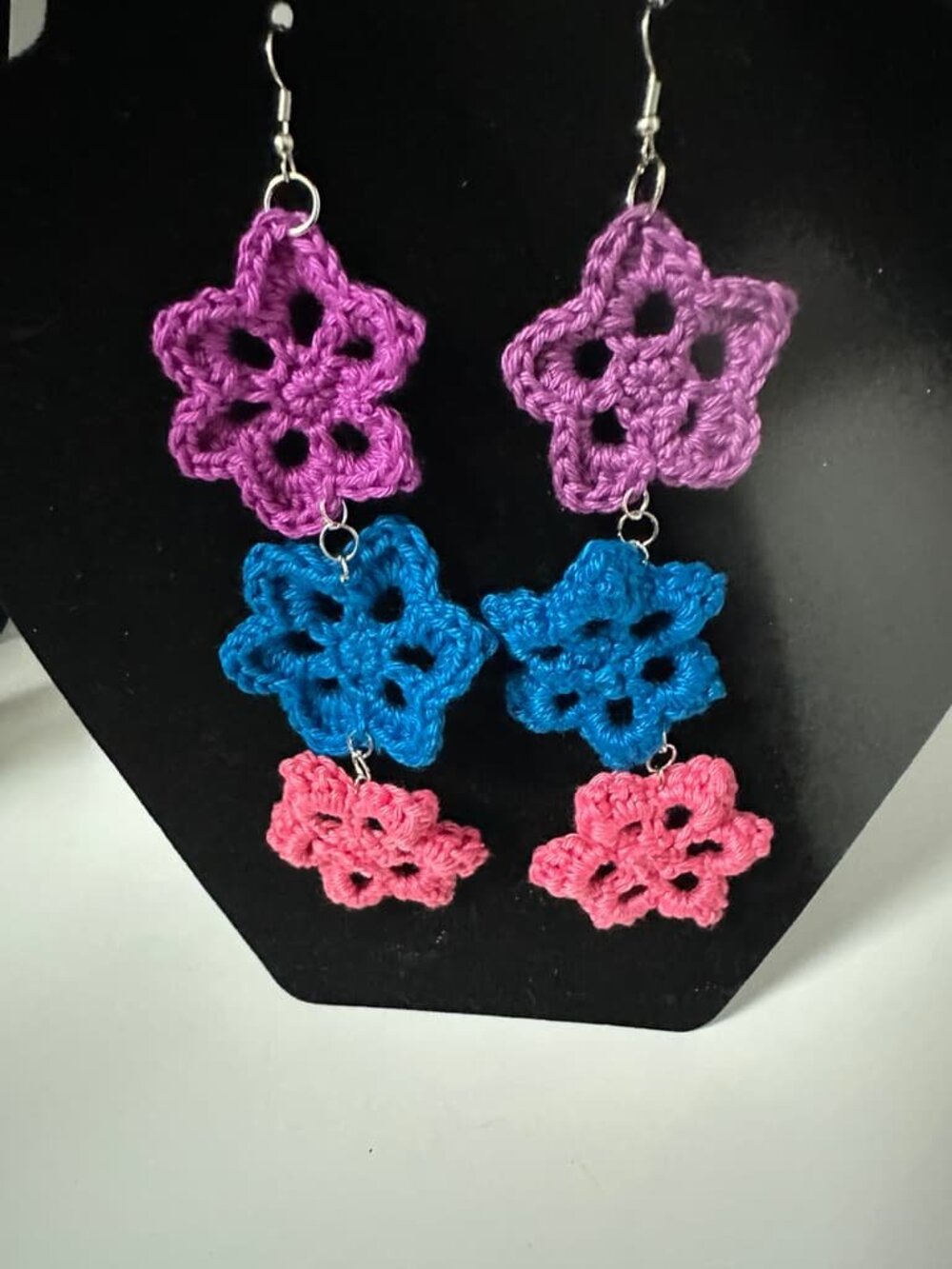 crocheted earring